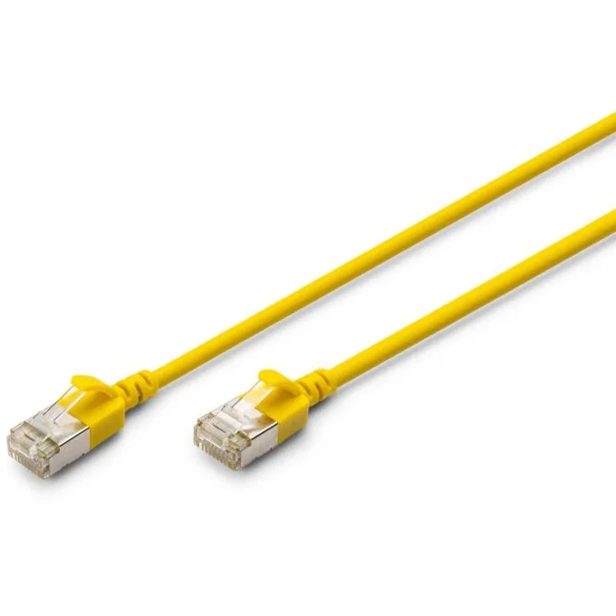 DIGITUS Patch Cable CAT 6A F FTP Slim 0.50m - Yellow — image 1