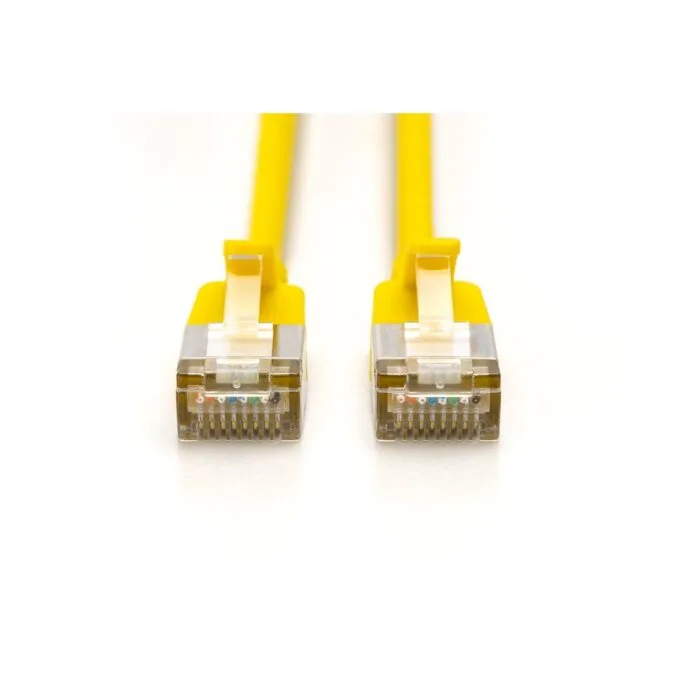 DIGITUS Patch Cable CAT 6A F/FTP Slim 0.30m - Yellow — image 2