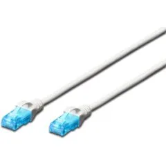 DIGITUS Patch Cable Cat5e U/UTP 2xRJ45 0.5m CCA White
