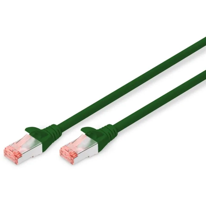 DIGITUS Patch Cable Cat6 S/FTP 2xRJ45 5.0m - Green — image 1