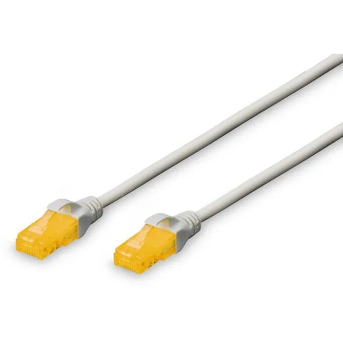 Digitus Patch Cable RJ45 U/UTP Cat6A 10.00m Grey Polybag - RJ45, Cat6A, 10 m, U/UTP — image 1
