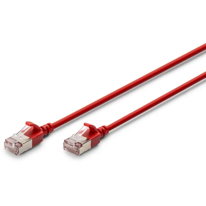 DIGITUS Patchkabel CAT 6A F FTP Slim 0.50m Red — image 1