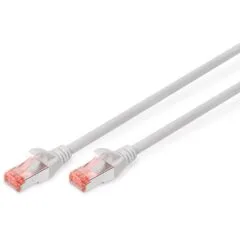 DIGITUS Patchkabel Cat6 S FTP 2xRJ45 15.0m grau Hebelschutz Polybeutel