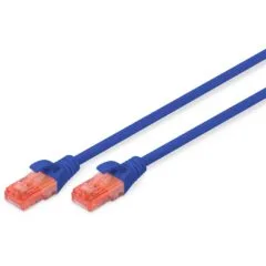 DIGITUS Patchkabel RJ45 U UTP Cat6 0.5m Blue -