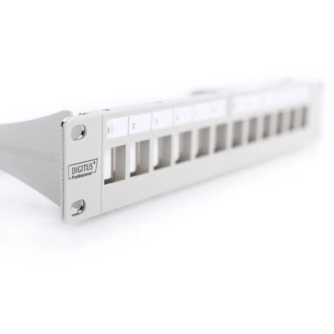 DIGITUS Patchpanel 12-Port Modular - 1U, 19-inch Rack Mount — image 2