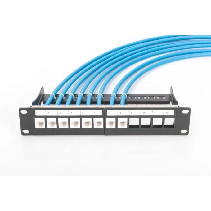 DIGITUS Patchpanel 1HE 12-Port Modular - Black — image 3