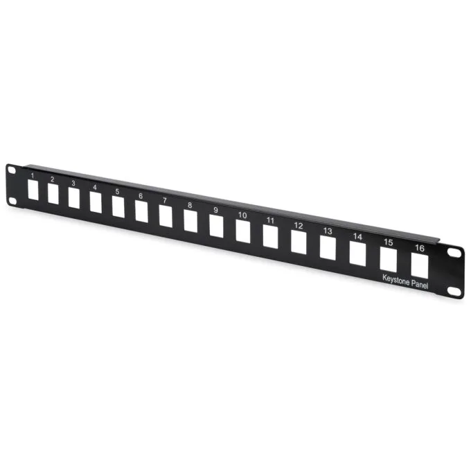 Digitus Patchpanel 1HE Keystone 16-Port - Black — image 1