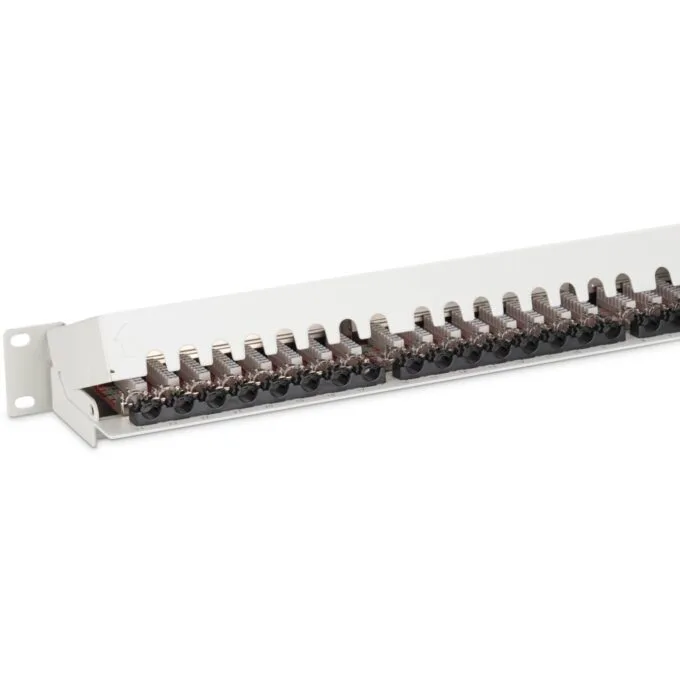 DIGITUS Patchpanel 1U 24-Port Cat6a Shielded Light Grey — image 2