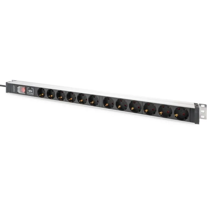 DIGITUS PDU - 1HE Vertical, 12xSchuko 230V 16A, Black — image 1