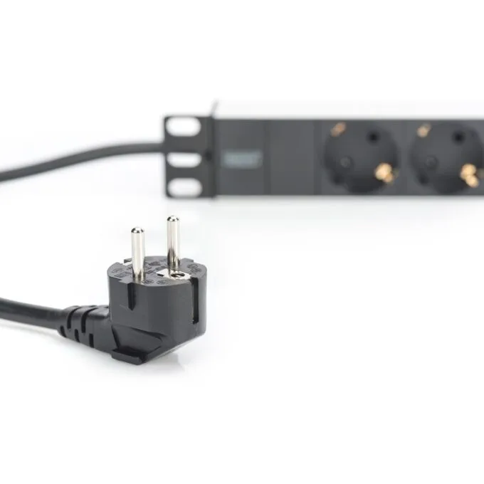 DIGITUS Power Strip 1U 3-Gang Aluminum 2m Lead — image 2