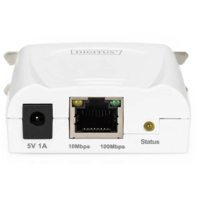 Digitus Print Server - White - Ethernet 10/100 Mbps, Parallel Port — image 2