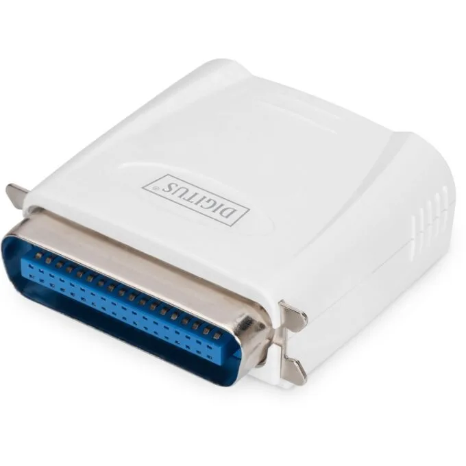 Digitus Print Server - White - Ethernet 10/100 Mbps, Parallel Port — image 1