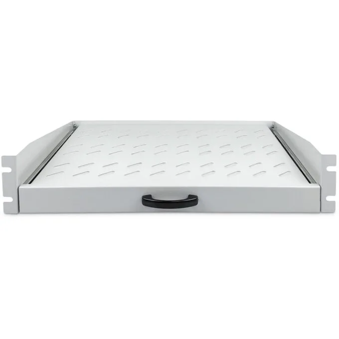 Digitus Rack Shelf 2U - Grey, 88x483x352mm - 30 kg load, 19-inch rails — image 3