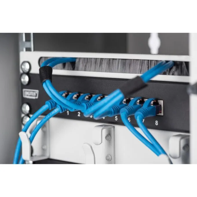 DIGITUS Rangierpanel - 1U, 10' depth, 3x rings, grey — image 3