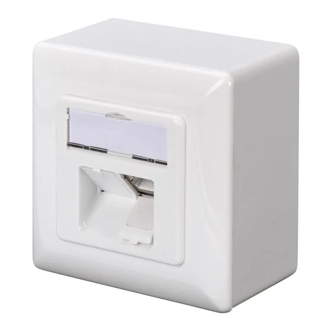 DIGITUS RJ45 Socket Cat5e 2xRJ45 Shielded, Surface-Mounted - — image 2