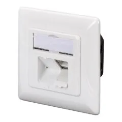 DIGITUS RJ45 Socket Cat5e 2xRJ45 Shielded, Surface-Mounted -
