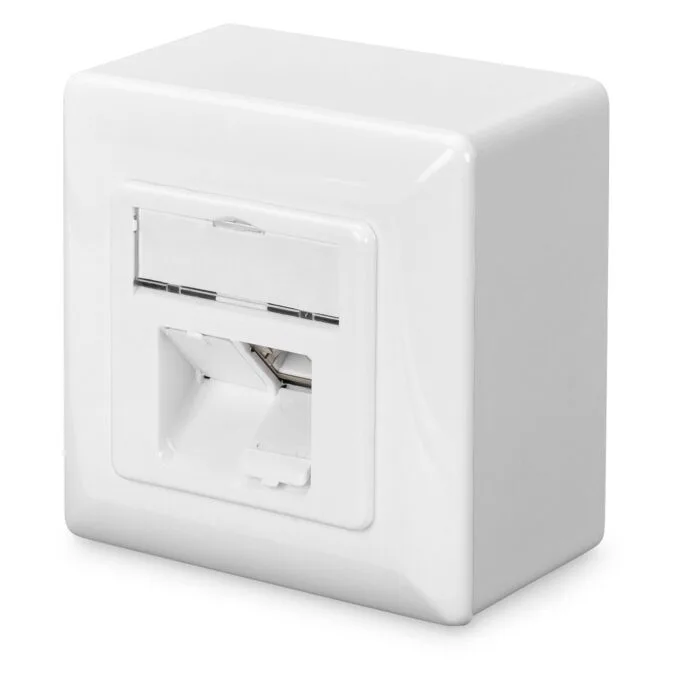 DIGITUS RJ45Dose Cat6 2xRJ45 Shielded Surface-Mount White — image 1