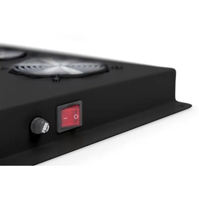 DIGITUS Roof Fan Unit - Unique 4 Fans - Black - Rack Cabinet Cooling Module — image 3