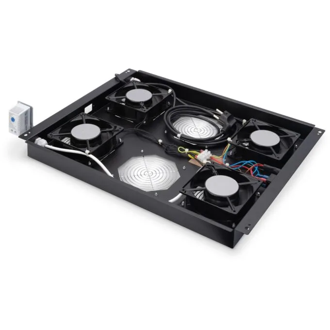 DIGITUS Roof Fan Unit - Unique 4 Fans - Black - Rack Cabinet Cooling Module — image 5