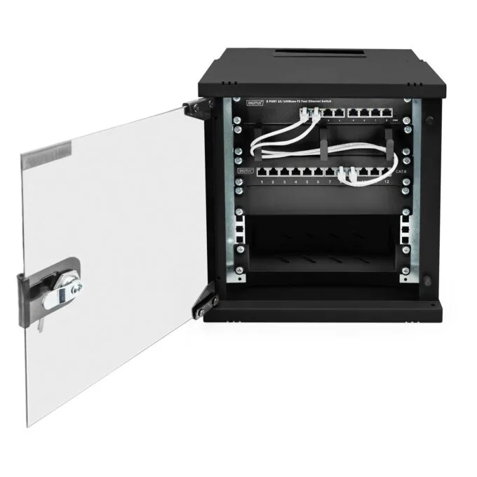 Digitus SOHO PRO Wall Mount Rack Enclosure - SOHO PRO - 6U, 325x315x300 mm, Black — image 8