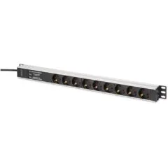 DIGITUS Steckdosenleiste 9-fach 19' Alu. 1HE 2m schwarz - Characteristics