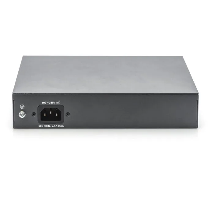 DIGITUS Switch 8-Port Gigabit PoE Unmanaged - Black - 180W Budget — image 3