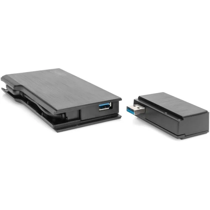 Digitus Travel Docking Station VGA/HDMI Grey - USB 3.2 Gen 1 Type-A, 2x USB-A, Gigabit Ethernet, MicroSD/SD — image 3