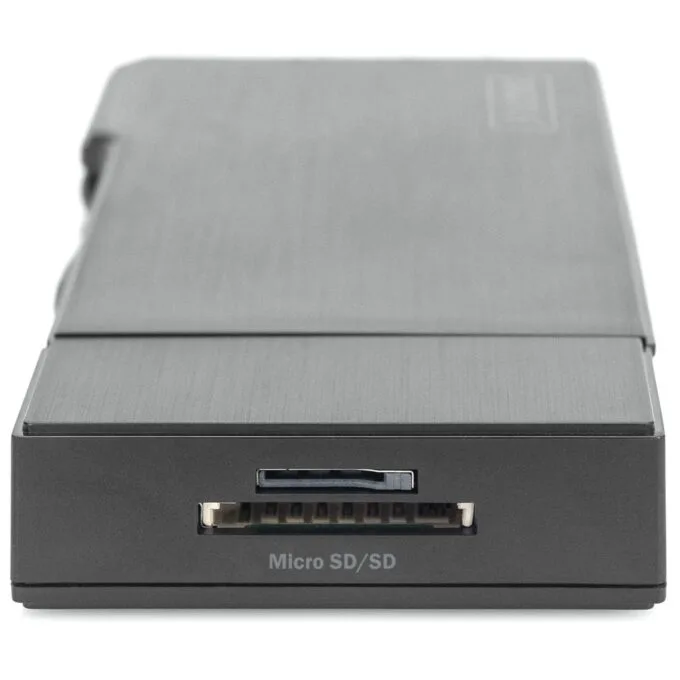 Digitus Travel Docking Station VGA/HDMI Grey - USB 3.2 Gen 1 Type-A, 2x USB-A, Gigabit Ethernet, MicroSD/SD — image 9