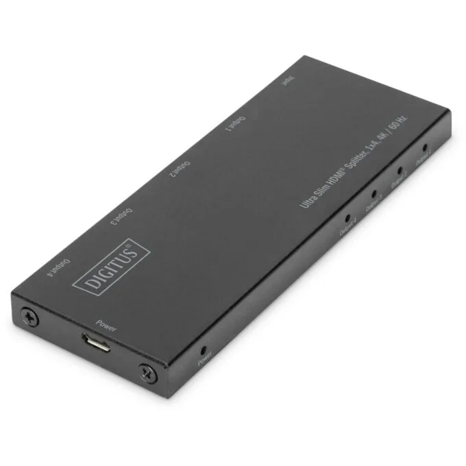 DIGITUS Ultra Slim HDMI Splitter - 1x4, 4K60 Hz, HDMI 1.4, Black — image 1