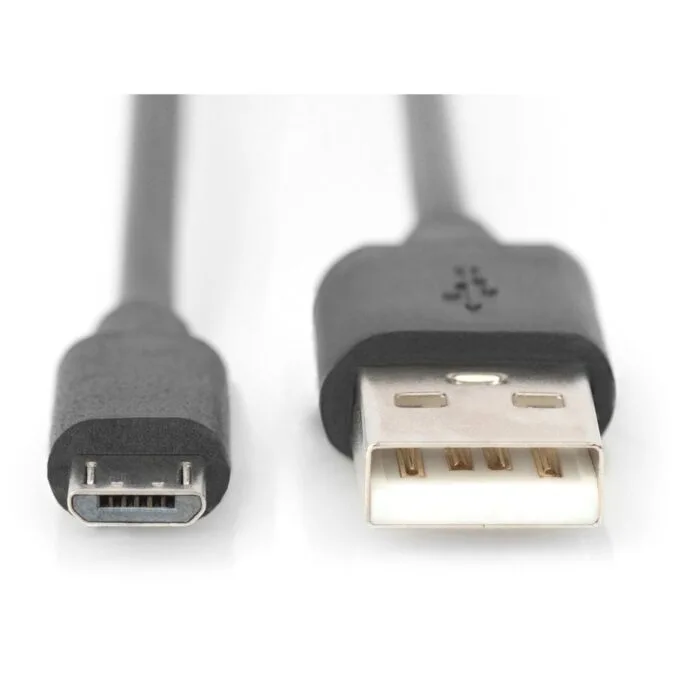 DIGITUS USB 2.0 A to Micro-B Cable - Black - Stainless Steel Braided - 1.8 m — image 2