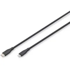 DIGITUS USB 2.0 Cable USB-C to Lightning Silicone 0.5m MFI - Silicone jacket, 0.5m length
