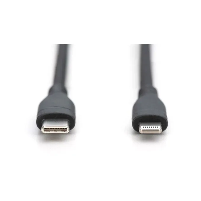 DIGITUS USB 2.0 Cable USB-C to Lightning Silicone 0.5m MFI - Silicone jacket, 0.5m length — image 5