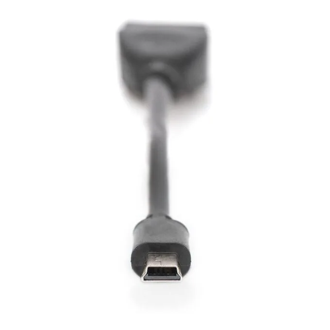 DIGITUS USB 2.0 OTG Adapter - Mini-B Male to USB-A Female - 0.2m - Black — image 2