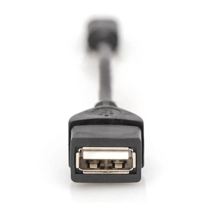 DIGITUS USB 2.0 OTG Adapter - Mini-B Male to USB-A Female - 0.2m - Black — image 3