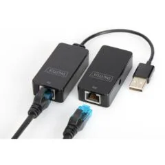 Digitus USB 2.0 to CAT5/5e/6 Extender - 50 m - Black