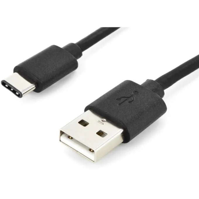 DIGITUS USB 2.0 USB-C to USB-A Cable - 1.0 m - Black Stainless Steel — image 3