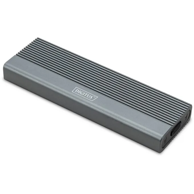 DIGITUS USB 3.1 Gen2 NVMe M.2 + SATA SSD Enclosure - Aluminum — image 1