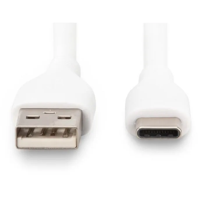 DIGITUS USB-C to USB-A Cable - White, 2m, Silicone Jacket — image 2