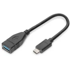DIGITUS USB-C to USB-A OTG Adapter Cable - 0.15m