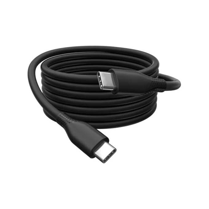 DIGITUS USB-C to USB-C Cable - USB 2.0, Silicone/Stainless Steel, 0.5 m - Black — image 2