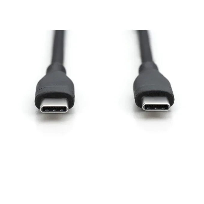 DIGITUS USB-C to USB-C Cable - USB 2.0, Silicone/Stainless Steel, 0.5 m - Black — image 5