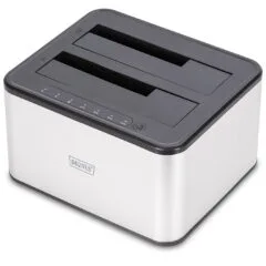 DIGITUS USB Docking Station - 2 Bay SATA HDD/SSD Dock - Silver