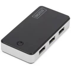 DIGITUS USB-Hub 4-Port USB 3.0 Powered Hub - Black