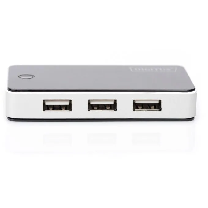 DIGITUS USB-Hub 7-Port USB 2.0 - 7x USB-A Hub - Black/Silver — image 3