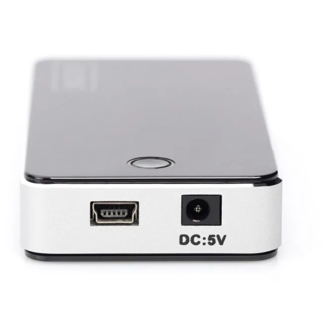 DIGITUS USB-Hub 7-Port USB 2.0 - 7x USB-A Hub - Black/Silver — image 5