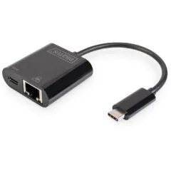 DIGITUS USB Type-C Gigabit Ethernet Adapter - Compact, PD Supported