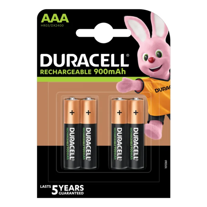 Duracell Rechargeable AAA Batteries - 900mAh 4pcs — image 1