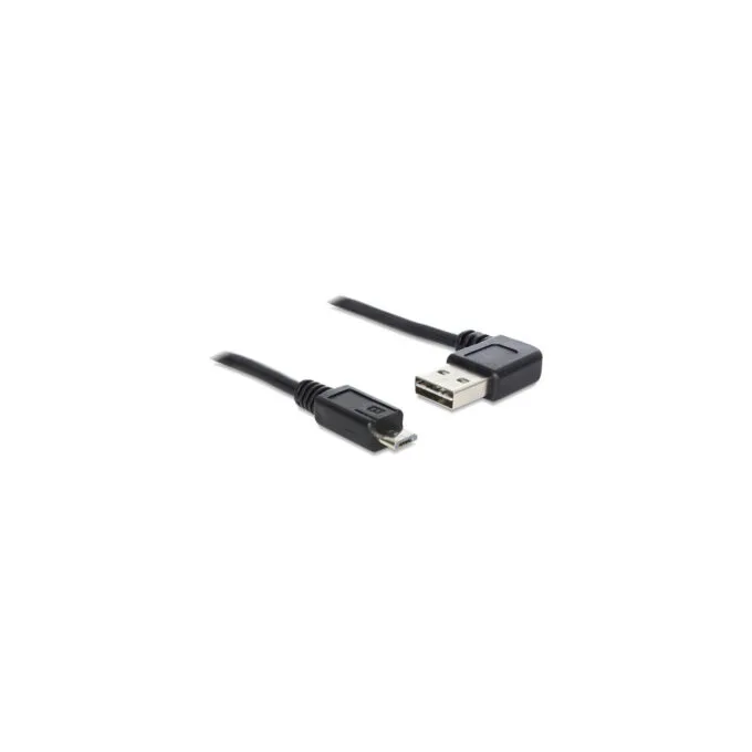 EASY-USB 2.0 Kabel, USB-A Stecker 90° to Micro-USB Stecker — image 1