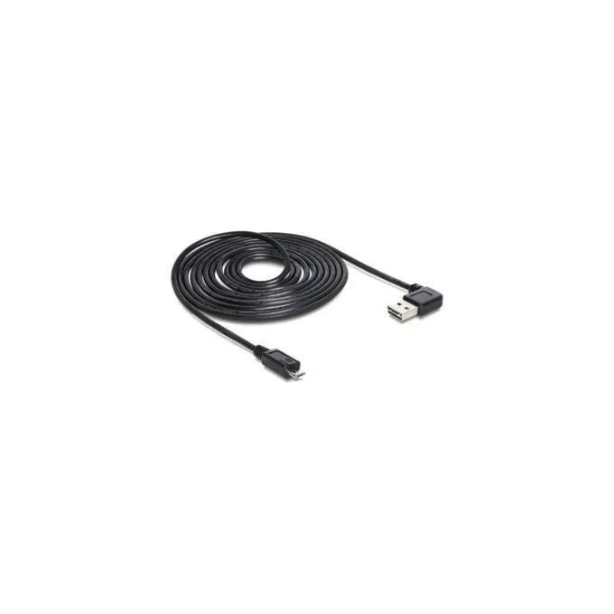 EASY-USB 2.0 Kabel, USB-A Stecker 90° to Micro-USB Stecker — image 1