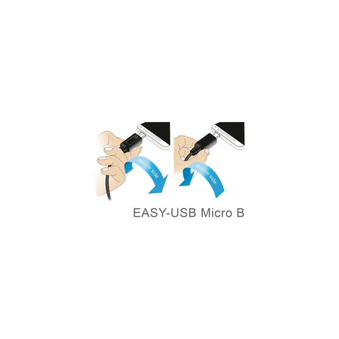 EASY-USB 2.0 Kabel, USB-A Stecker to Micro-USB Stecker 90° — image 5